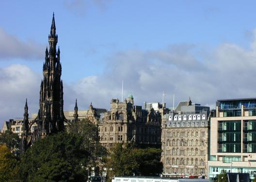 Scott Monument on Princes Street Edinburgh