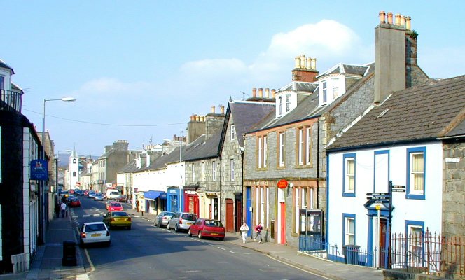 Newton Stewart High Street shops - See text below